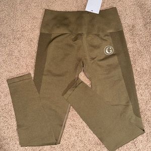 Athletic Style Leggings-Brown